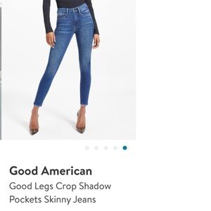 Good American Good Legs Crop Shadow Pockets Skinny Jeans
